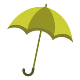Autumn Green Umbrella Vector Art