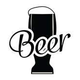Bubbly Beer Pint Silhouette Art