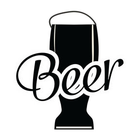 Bubbly Beer Pint Silhouette Art