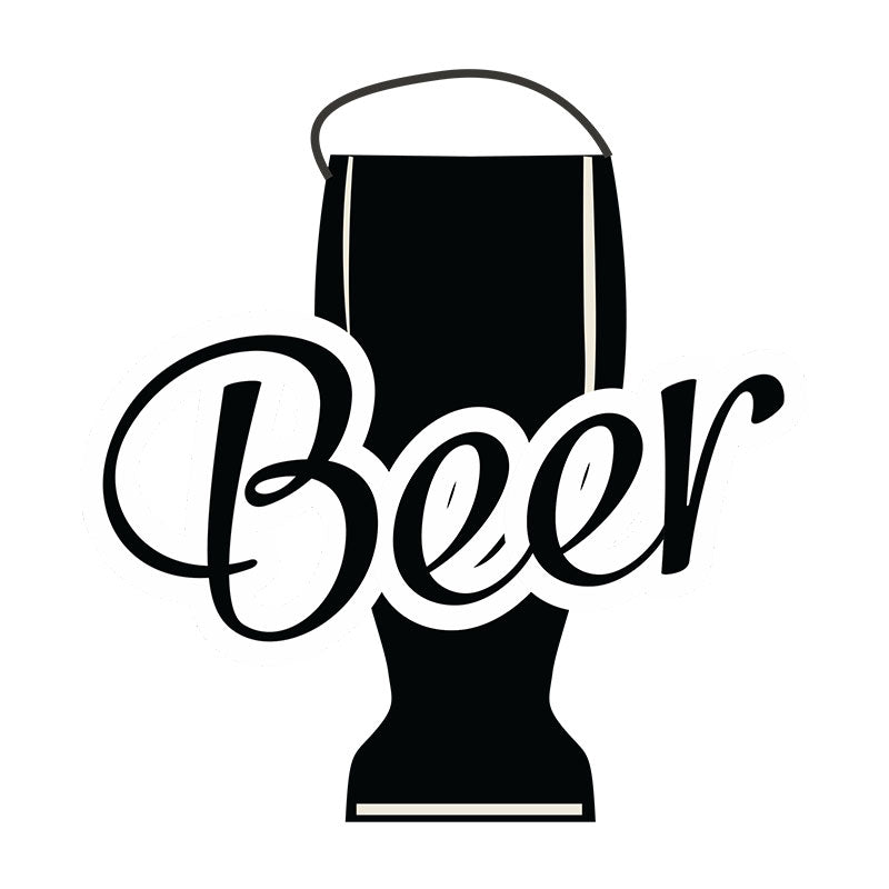Bubbly Beer Pint Silhouette Art