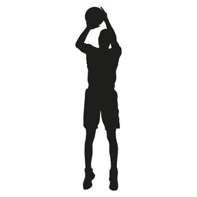 Basketball Player Penalty Shot Silhouette Art