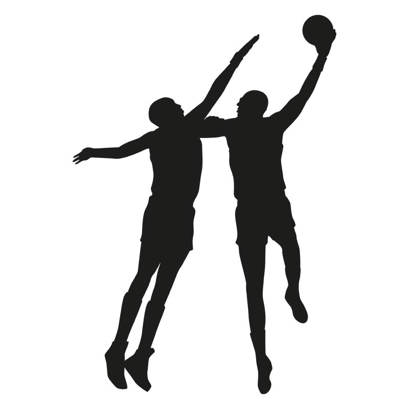 Basketball Players Silhouette Art