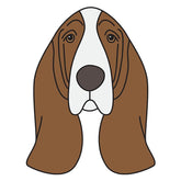Captivating Basset Hound Face Vector Art