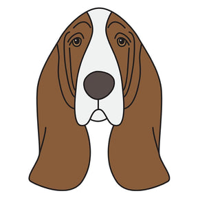 Captivating Basset Hound Face Vector Art