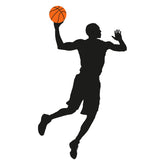 Basketball Player Hook Shot Silhouette Art