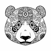Mandala Panda Face Vector Art