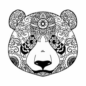 Mandala Panda Face Vector Art