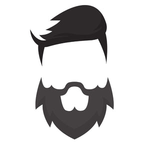 Brushed up Hairdo & Beard Vector Art