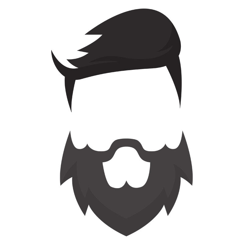 Brushed up Hairdo & Beard Vector Art