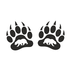 Bears in Paws Silhouette Art