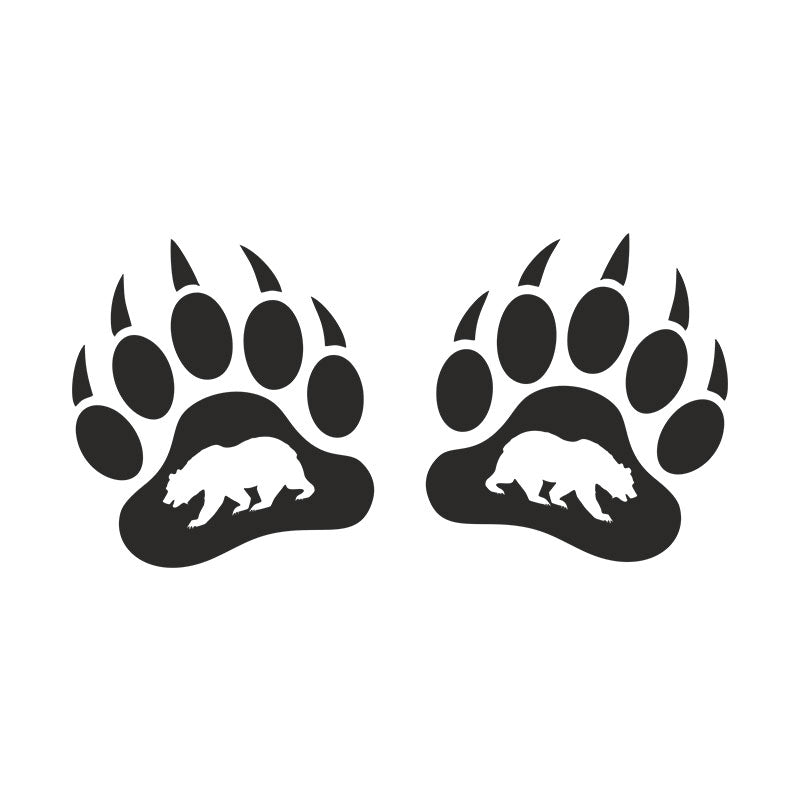 Bears in Paws Silhouette Art