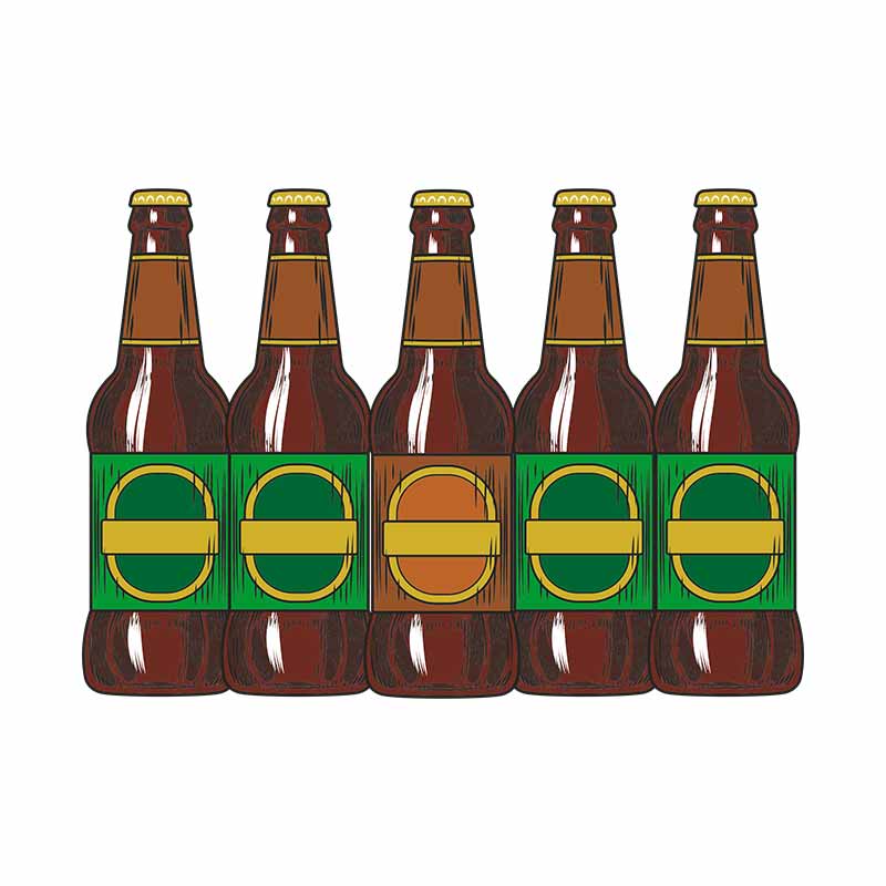 Alluring Beer Bottles Vector Art