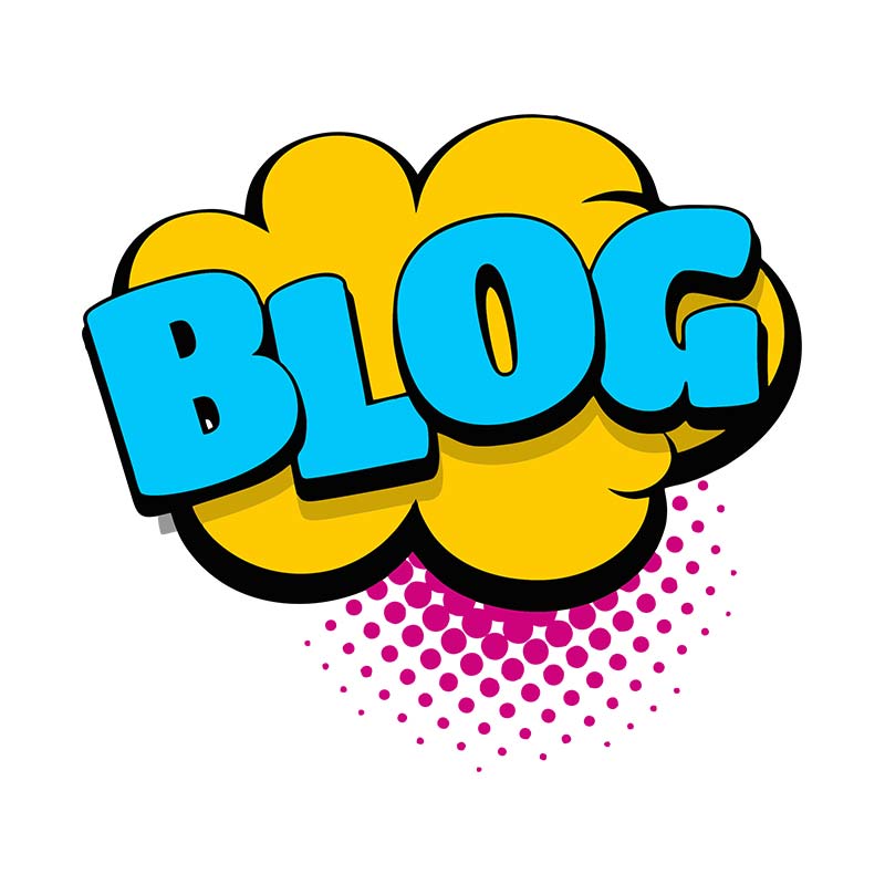 Funky Cloudy Blog Word Vector Art