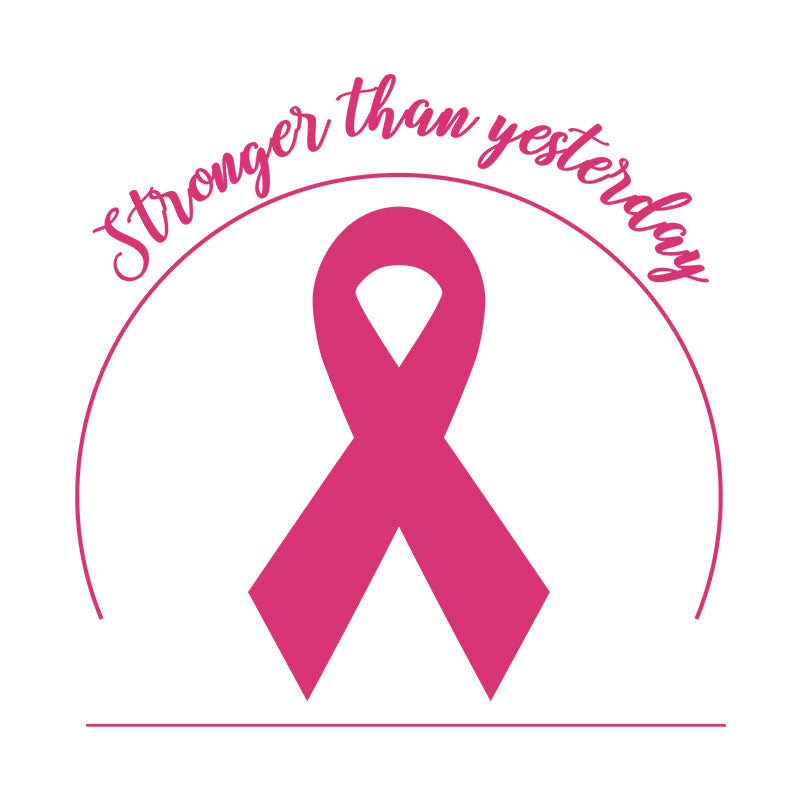 Stronger Breast Awareness Ribbon Vector Art