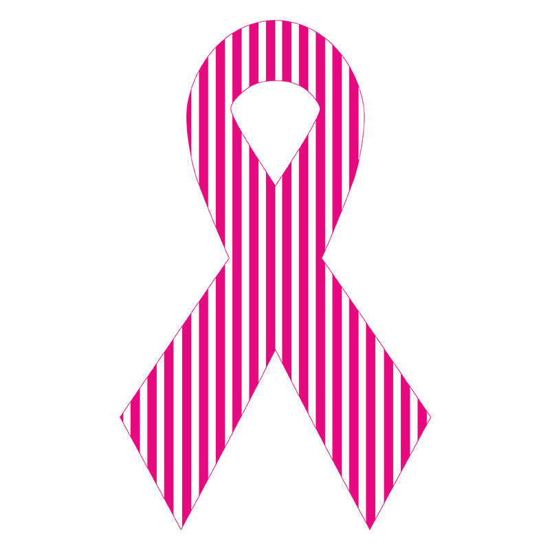 Striped Breast Cancer Vector Art