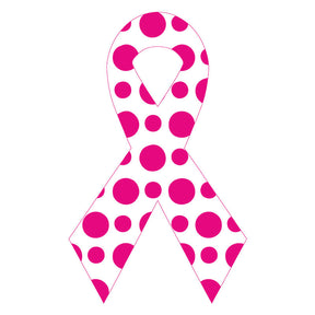 Pink Spotted Breast Cancer Ribbon Vector Art