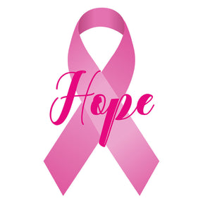 Hope in the Cure Breast Cancer Ribbon Vector Art