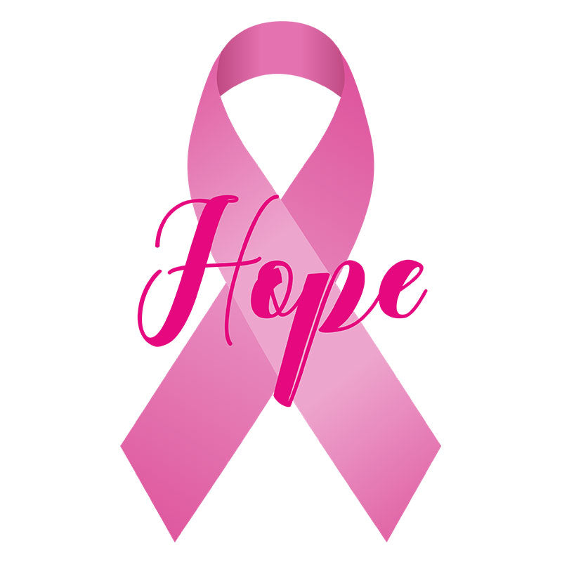 Hope in the Cure Breast Cancer Ribbon Vector Art