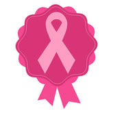 Breast Cancer Ribbon Badge Vector Art