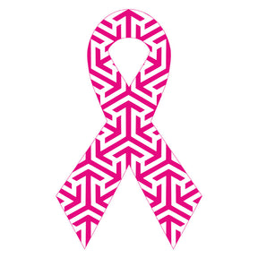 Arrowed Breast Cancer Ribbon Vector Art