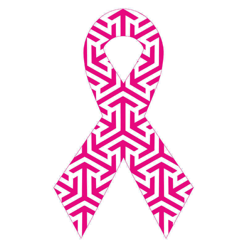 Arrowed Breast Cancer Ribbon Vector Art