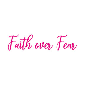 Faith over Fear Breast Cancer Vector Art