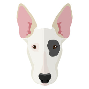 Spotted Bull Terrier Face Vector Art