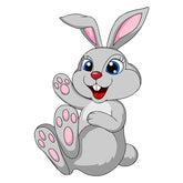 Cute Eyed Bunny Vector Art
