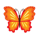 Radiant Red Butterfly Vector Art