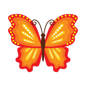 Radiant Red Butterfly Vector Art