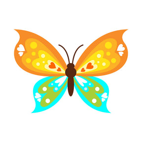 Bright Colored Butterfly Vector Art