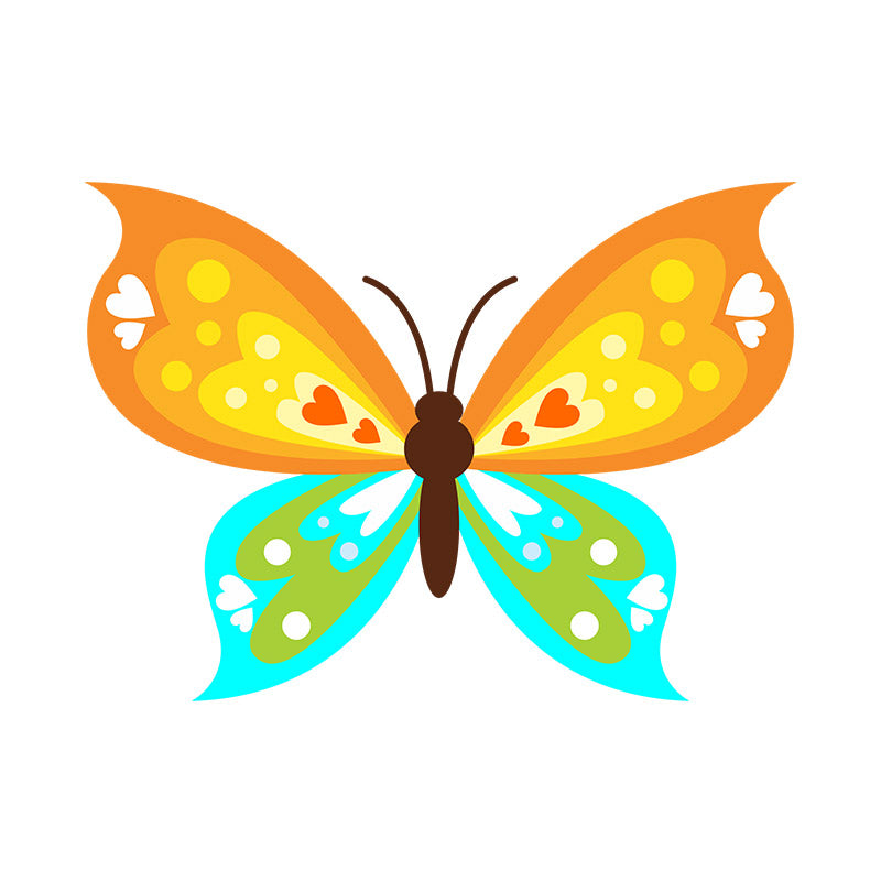 Bright Colored Butterfly Vector Art