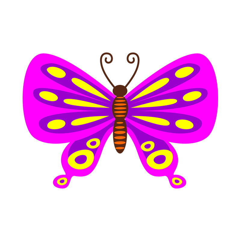 Attractive Purple Butterfly Vector Art