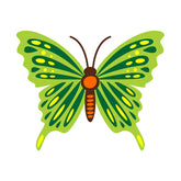 Green Decorated Colorful Butterfly Vector Art