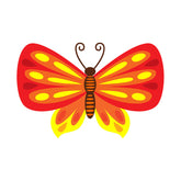 Red and Yellow Butterfly Vector Art