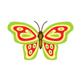 Green and Red Butterfly Vector Art
