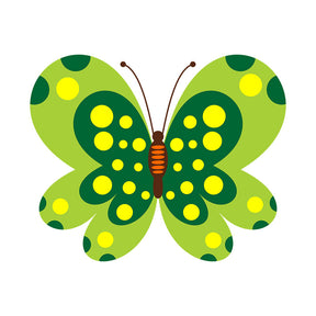 Leafy Green Butterfly Vector Art