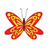 Vibrant Red Butterfly Vector Art