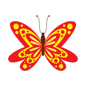 Vibrant Red Butterfly Vector Art