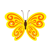 Sunny Yellow Butterfly Vector Art