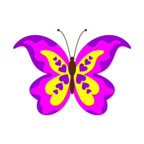 Lilac Inspired Butterfly Vector Art