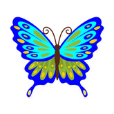 Intricate Blue Butterfly Vector Art
