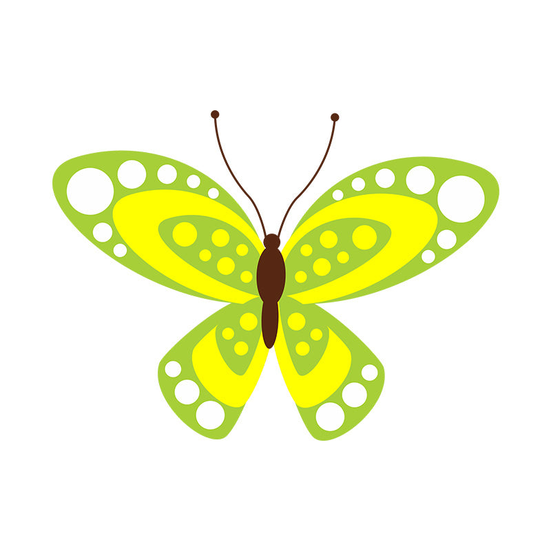 Lemon Colored Butterfly Vector Art