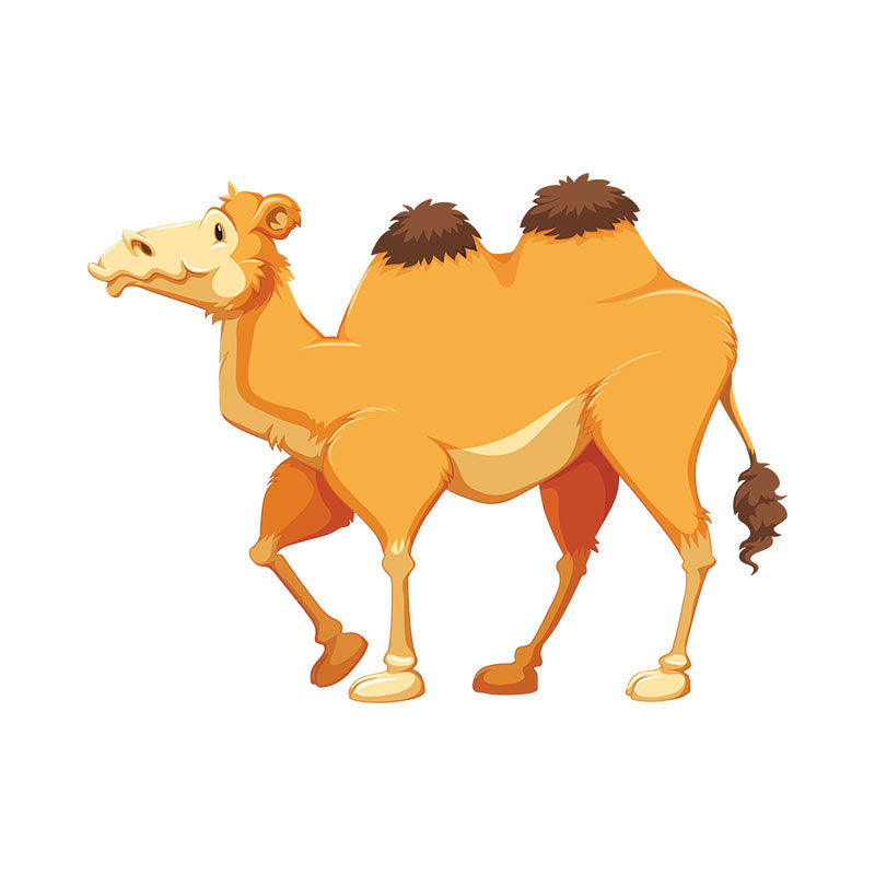 Cartoonish Bactrian Camel Vector Art