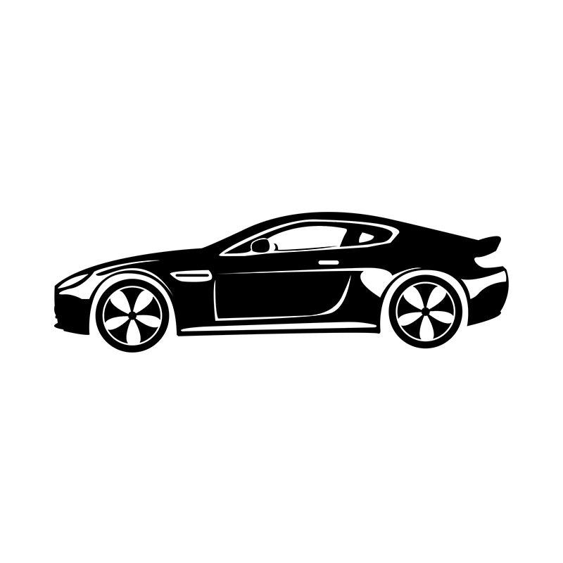 Sports Car Silhouette Art
