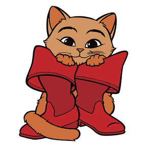 Adorable Puss in Boots Vector Art