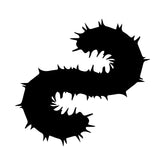 Exotic Caterpillar Silhouette Art