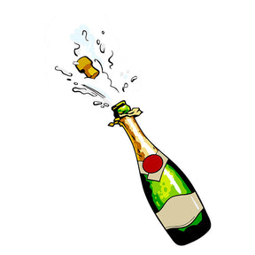 Exhilarating Popping Champagne Vector Art