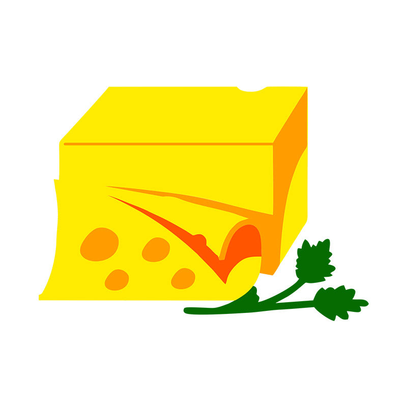 Appetizing Cheddar Cheese Vector Art
