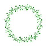 Enchanting Ivy Leaves Circle Border Vector Art